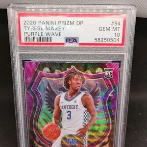 Panini Prizm DP Tyrese Maxey Purple Wave Card